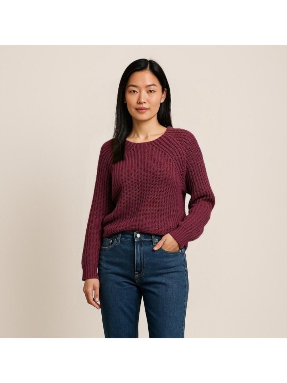 Zadig & Voltaire Maddy Maroon Wool Sweater